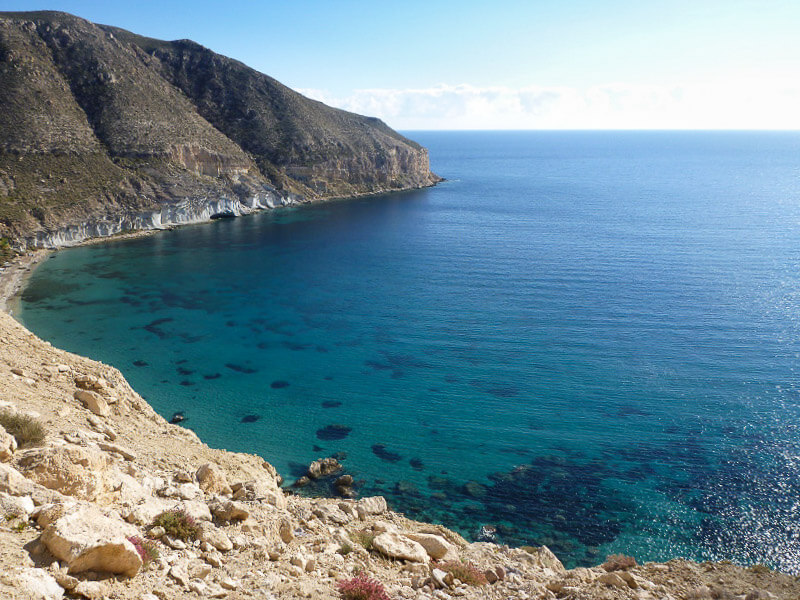 Une crique à Cala San Pedro, Espagne