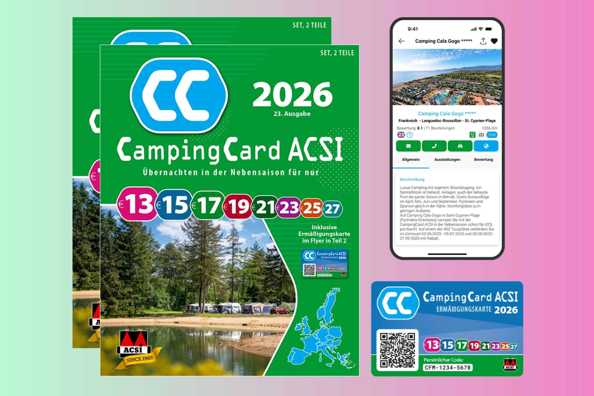 ACSI CampingCard 2026 – des économies substantielles en basse saison